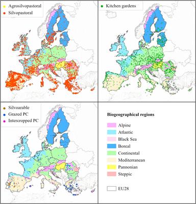 Reduced grazing and changes in the area of agroforestry in Europe